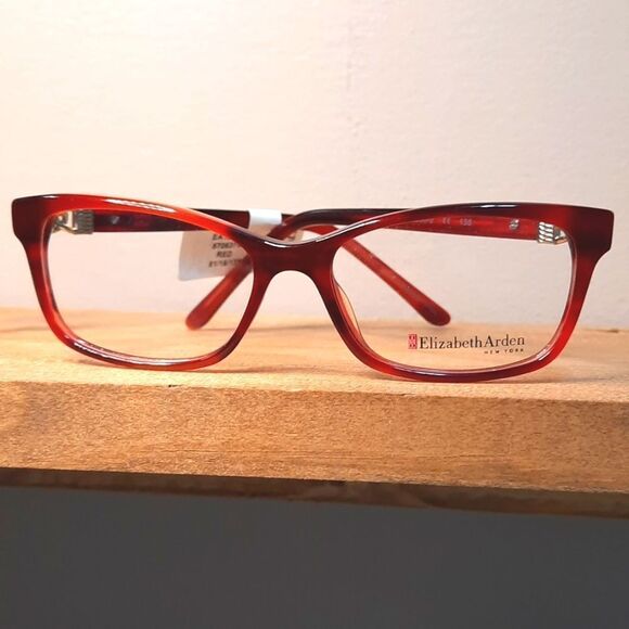 ELIZABETH ARDEN prescription ready Eyeglass Frame red designer glasses NEW - Picture 6 of 6